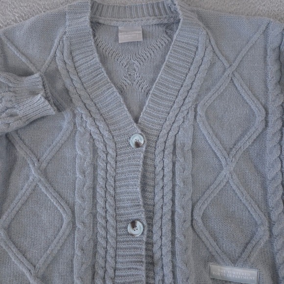 Taylor Swift Sweaters - Taylor Swift Cardigan Womens M/L Grey TTPD The Tortured Poets Department Knit